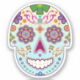 Zuckerschädel, kundenspezifisch geschnitten, Vinyl Aufkleber