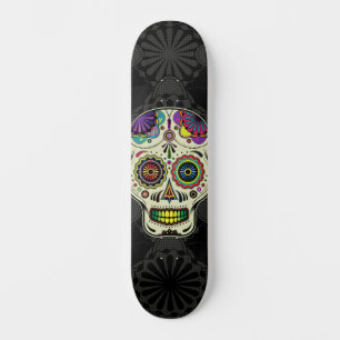 Zuckerschädel-Kunst - Tag der Toten Skateboard