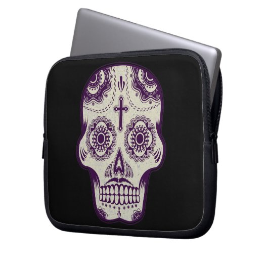 Zuckerschädel Laptopschutzhülle (Vorderseite Links)