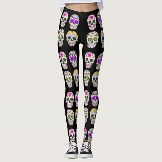 Zuckerschädel Legging Leggings (Vorderseite)