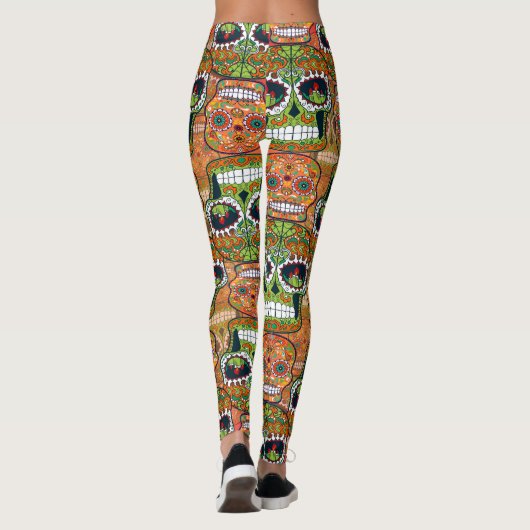 Zuckerschädel Leggings (Rückseite)