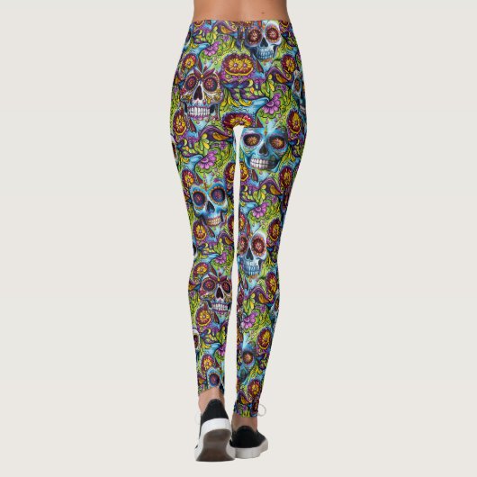 Zuckerschädel Leggings (Rückseite)