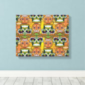 Zuckerschädel Leinwanddruck (Insitu (Holzboden))