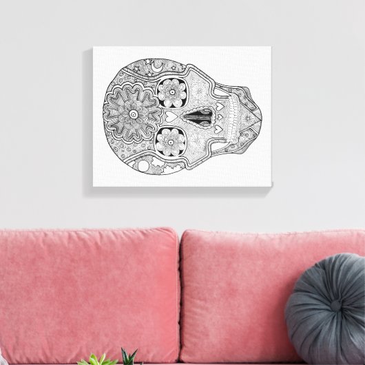 Zuckerschädel Leinwanddruck (Insitu (Wohnzimmer))