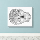 Zuckerschädel Leinwanddruck (Insitu (Holzboden))