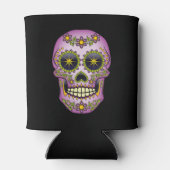 Zuckerschädel Lila Dosenkühler (Rückseite)