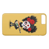 Zuckerschädel-Mädchen, das PEI Flaggen-Gitarre Case-Mate iPhone Hülle (Rückseite (Horizontal))