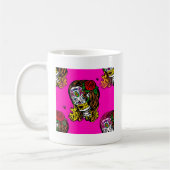 Zuckerschädel Mädchen Kaffeetasse (Links)