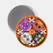 Zuckerschädel Magnet (Vorderseite/Rückseite)