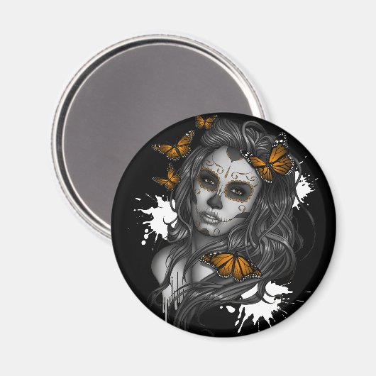 Zuckerschädel Magnet (Vorderseite/Rückseite)