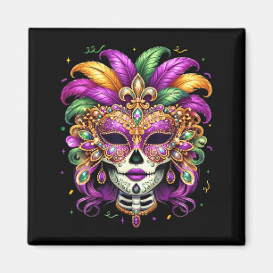 Zuckerschädel Mardi Gras Frauen Mädchen Kinder Kar Magnet