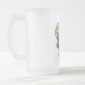 Zuckerschädel Mattglas Bierglas (Links)