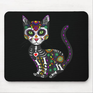 Zuckerschädel mexikanische Katze Halloween des To Mousepad