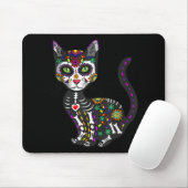 Zuckerschädel mexikanische Katze Halloween des Tot Mousepad (Mit Mouse)