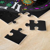 Zuckerschädel mexikanische Katze Halloween des Tot Puzzle (Seite)