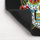 Zuckerschädel mit Blume Mousepad (Ecke)