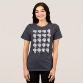 Zuckerschädel mit Blume Tri-Blend Shirt (Vorderseite voll)