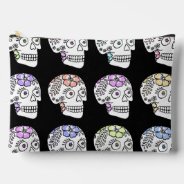 Zuckerschädel mit Blume Zubehörtasche