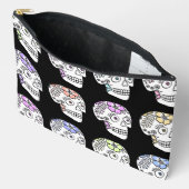 Zuckerschädel mit Blume Zubehörtasche (Offen)