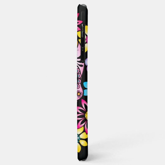 Zuckerschädel mit farbigen Blume Case-Mate iPhone Hülle (Hinten/Links)