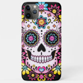 Zuckerschädel mit farbigen Blume Case-Mate iPhone Hülle (Rückseite)