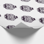 Zuckerschädel mit Fedora-Hut Geschenkpapier (Ecke)