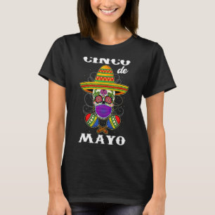 Zuckerschädel mit Maske Fiesta Cinco de Mayo Famil T-Shirt