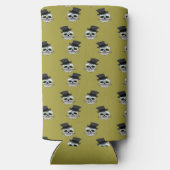 Zuckerschädel mit Oberhut braun Selters Dosenkühler (Rückseite)