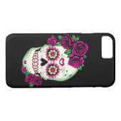 Zuckerschädel mit Rose Case-Mate iPhone Hülle (Rückseite (Horizontal))