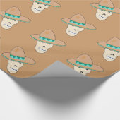 Zuckerschädel mit Sombrero Wrapping Paper Geschenkpapier (Ecke)