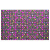 Zuckerschädel-Neon-Rosa Stoff (Fat Quarter (45,7 x 55,9 cm))