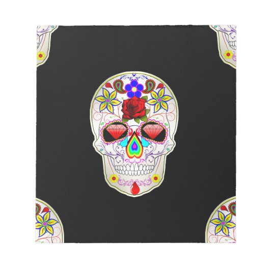 Zuckerschädel Notizblock (Vorderseite)