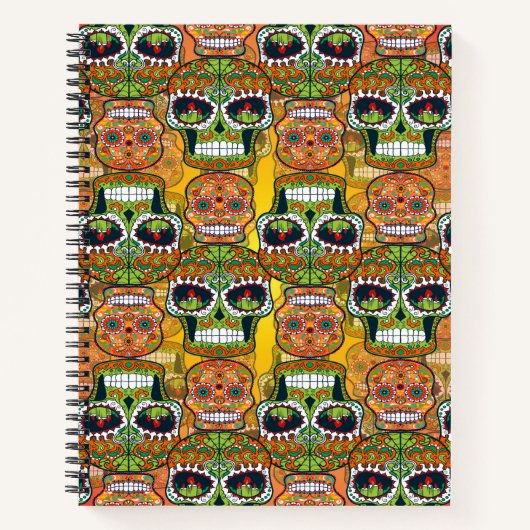 Zuckerschädel Notizblock (Vorderseite)