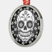 Zuckerschädel Ornament Aus Metall (Links)