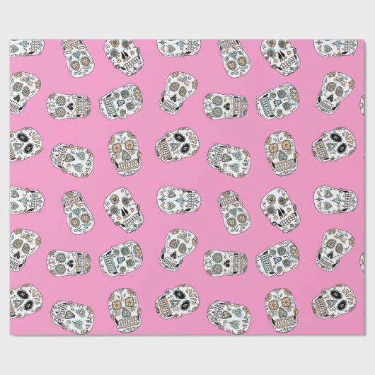 Zuckerschädel-Packpapier Geschenkpapier (Flach)