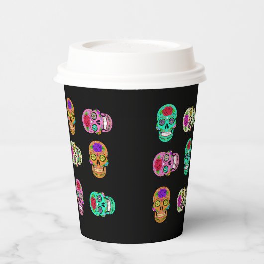 Zuckerschädel Pappbecher (Links)