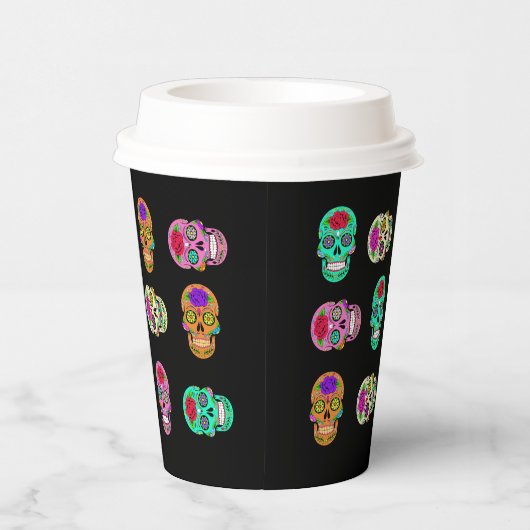 Zuckerschädel Pappbecher (Rechts)