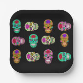 Zuckerschädel Pappteller (Vorderseite)