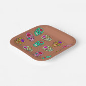 Zuckerschädel Pappteller (Gewinkelt)