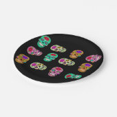 Zuckerschädel Pappteller (Schrägansicht)