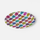 Zuckerschädel Pappteller (Schrägansicht)