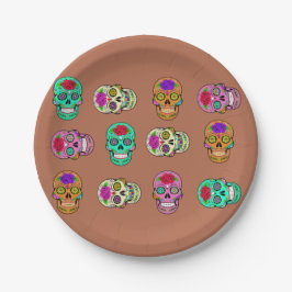 Zuckerschädel Pappteller