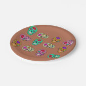 Zuckerschädel Pappteller (Schrägansicht)