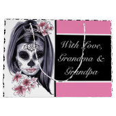 Zuckerschädel Personalisiert Große Geschenktüte (Rückseite)