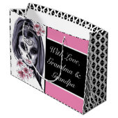 Zuckerschädel Personalisiert Große Geschenktüte (Rückseite Schrägansicht)