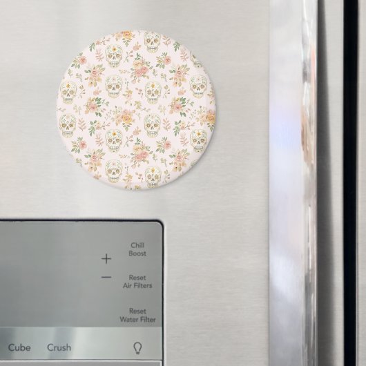 Zuckerschädel Pfirsichblüten Magnet (In Situ (Kühlschrank))