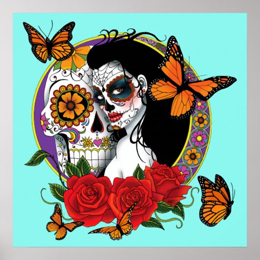 Zuckerschädel Poster (Vorne)