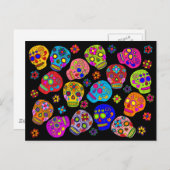 Zuckerschädel Postkarte (Vorne/Hinten)