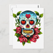 Zuckerschädel Postkarte (Vorne/Hinten)