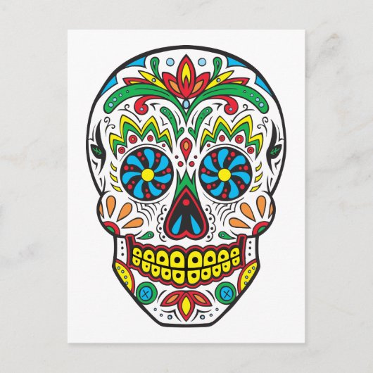 Zuckerschädel Postkarte (Vorderseite)